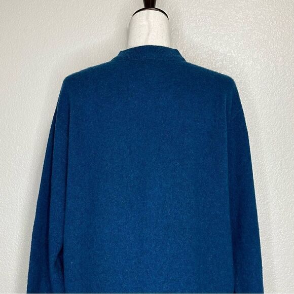 Van Heusen Wool Blend Blue Mock Neck Sweater - Picture 7 of 12